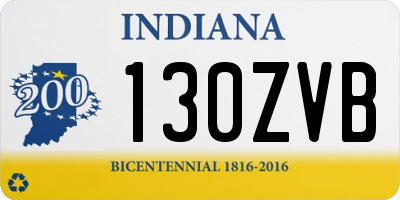 IN license plate 130ZVB
