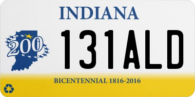IN license plate 131ALD