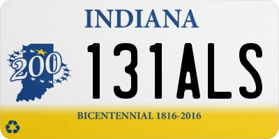 IN license plate 131ALS