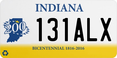 IN license plate 131ALX
