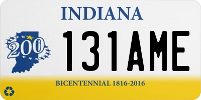 IN license plate 131AME