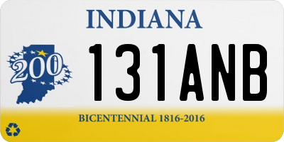 IN license plate 131ANB
