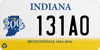 IN license plate 131AO