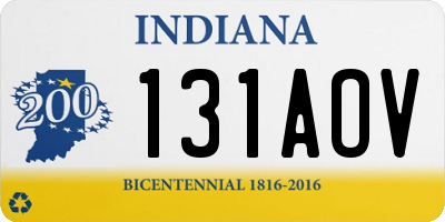 IN license plate 131AOV