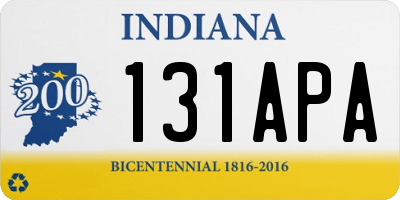 IN license plate 131APA