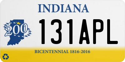 IN license plate 131APL