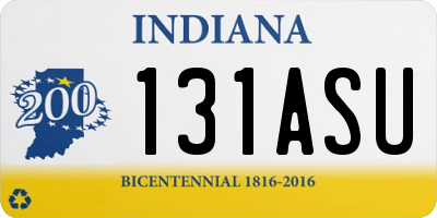 IN license plate 131ASU