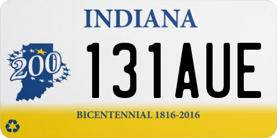 IN license plate 131AUE
