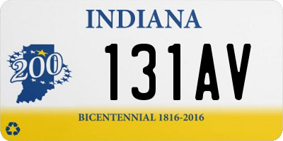 IN license plate 131AV