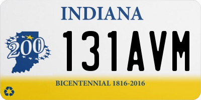 IN license plate 131AVM