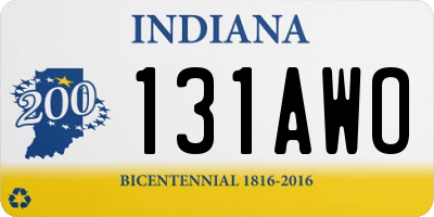 IN license plate 131AWO