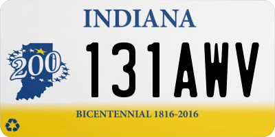 IN license plate 131AWV