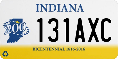 IN license plate 131AXC