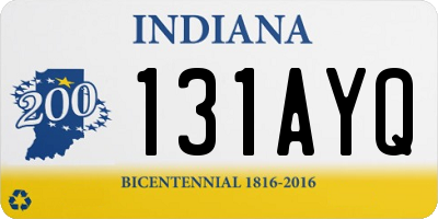 IN license plate 131AYQ