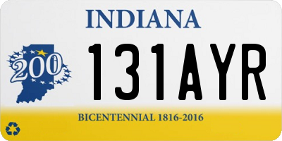 IN license plate 131AYR