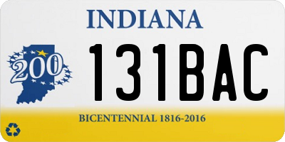 IN license plate 131BAC