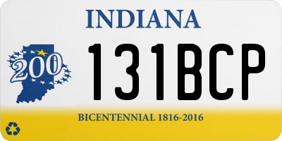 IN license plate 131BCP