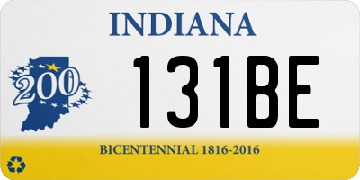 IN license plate 131BE