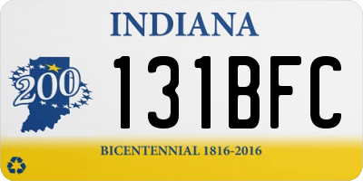 IN license plate 131BFC