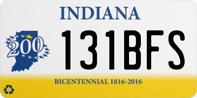 IN license plate 131BFS
