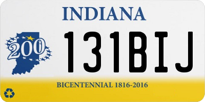 IN license plate 131BIJ