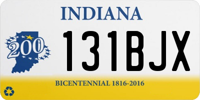 IN license plate 131BJX