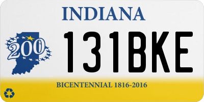 IN license plate 131BKE