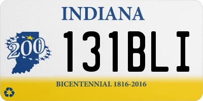 IN license plate 131BLI