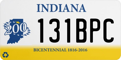 IN license plate 131BPC