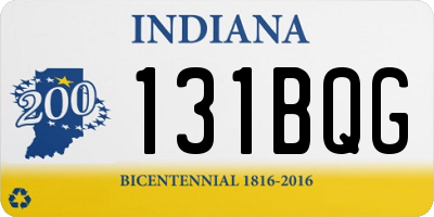 IN license plate 131BQG
