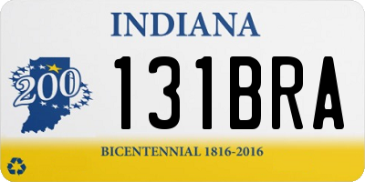 IN license plate 131BRA