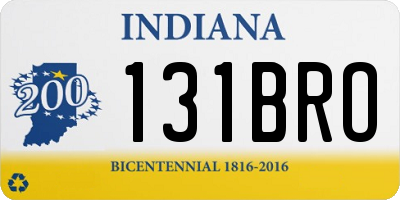 IN license plate 131BRO