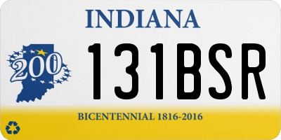 IN license plate 131BSR