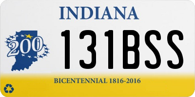 IN license plate 131BSS