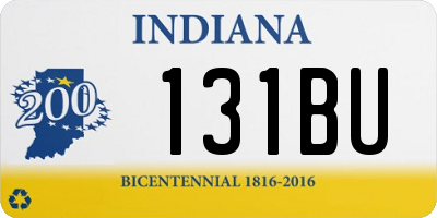 IN license plate 131BU