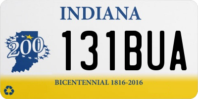IN license plate 131BUA