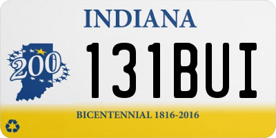 IN license plate 131BUI