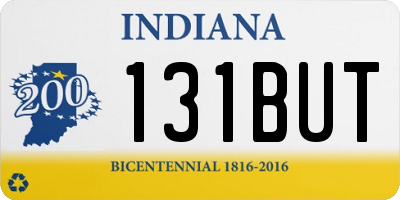 IN license plate 131BUT
