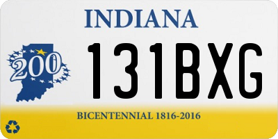 IN license plate 131BXG
