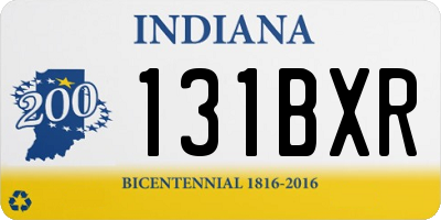 IN license plate 131BXR
