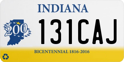 IN license plate 131CAJ