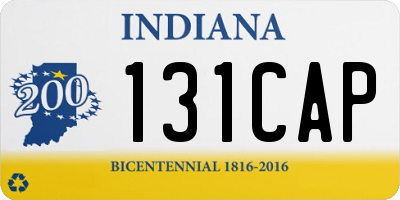 IN license plate 131CAP