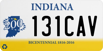 IN license plate 131CAV
