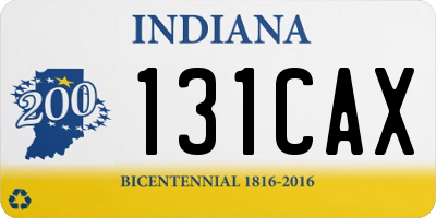 IN license plate 131CAX
