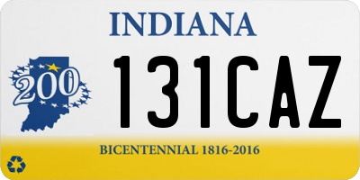 IN license plate 131CAZ