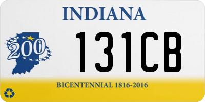 IN license plate 131CB
