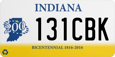 IN license plate 131CBK