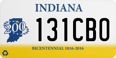 IN license plate 131CBO
