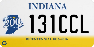 IN license plate 131CCL