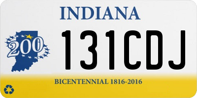IN license plate 131CDJ